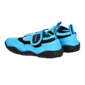 Παπούτσια θαλάσσης με velcro και μαύρες λεπτομέρειες, μπλε Playshoes 284535 2
