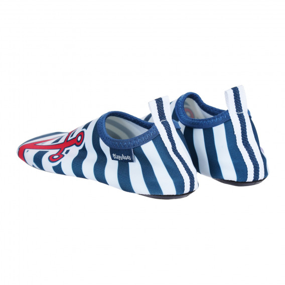 Παπούτσια θαλάσσης με μπλε και άσπρες ρίγες, με άγκυρα Playshoes 284547 2