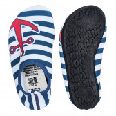 Παπούτσια θαλάσσης με μπλε και άσπρες ρίγες, με άγκυρα Playshoes 284548 3