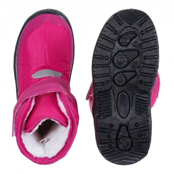 Μπότες με γκρι τόνους για μωρό, ροζ Playshoes 284563 3