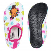 Παπούτσια θαλάσσης,  με floral print και ποντίκι, λευκά Playshoes 284712 3
