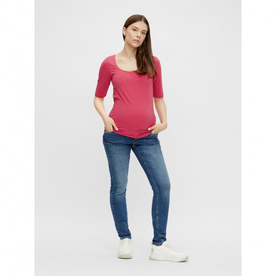 Μπλούζα για έγκυες, από οργανικό βαμβάκι, ροζ Mamalicious 285060 4