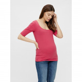 Μπλούζα για έγκυες, από οργανικό βαμβάκι, ροζ Mamalicious 285062 3