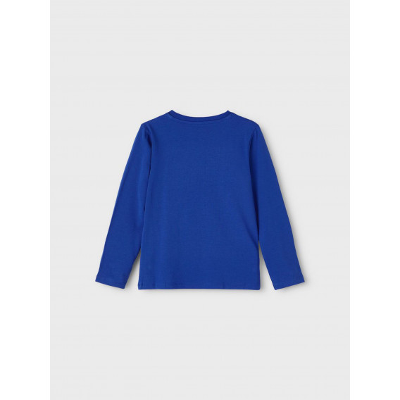 Μακρυμάνικη μπλούζα Future, με οργανικό βαμβάκι, μπλε Name it 285170 2