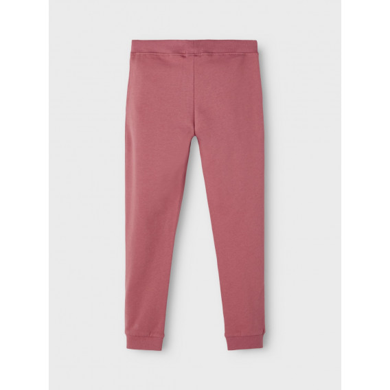 Βαμβακερό αθλητικό παντελόνι από οργανικό βαμβάκι, Be unique, σε ροζ χρώμα Name it 285276 2