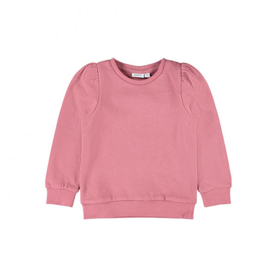 Μπλούζα από οργανικό βαμβάκι, με μακριά μανίκια, ροζ Name it 285278 