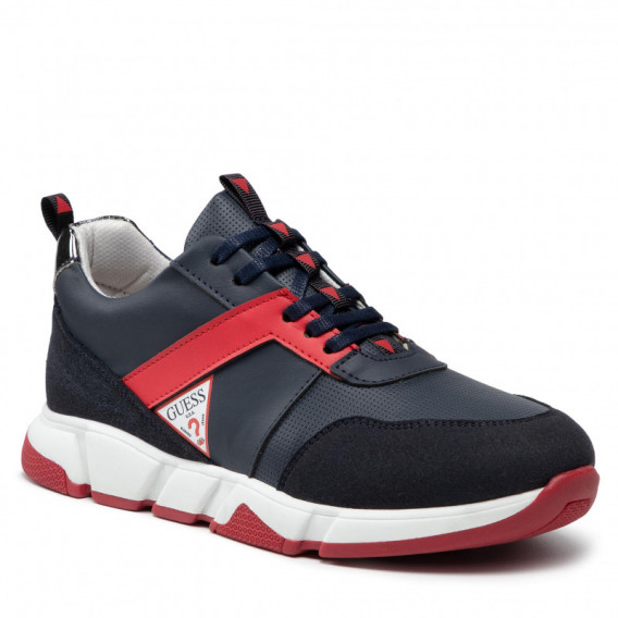 Αθλητικά παπούτσια RICKY με κόκκινες λεπτομέρειες, σκούρο μπλε Guess 285449 
