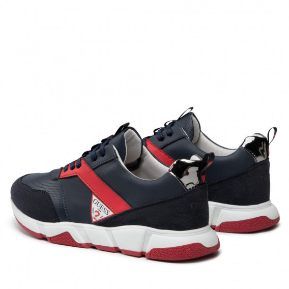 Αθλητικά παπούτσια RICKY με κόκκινες λεπτομέρειες, σκούρο μπλε Guess 285451 3