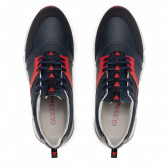 Αθλητικά παπούτσια RICKY με κόκκινες λεπτομέρειες, σκούρο μπλε Guess 285454 6