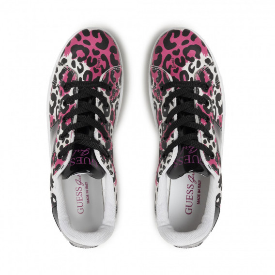 Αθλητικά παπούτσια με leopard print και μαύρες λεπτομέρειες, πολύχρωμα Guess 285460 5