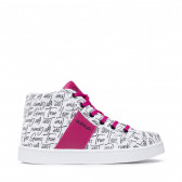 Sneakers True love, με ροζ λεπτομέρειες, λευκά Guess 285463 2