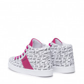 Sneakers True love, με ροζ λεπτομέρειες, λευκά Guess 285464 3