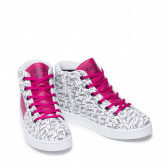 Sneakers True love, με ροζ λεπτομέρειες, λευκά Guess 285466 5