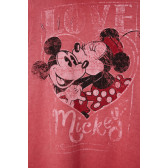 Μπλούζα με μακριά μανίκια, Mickey and Minnie Mouse, ροζ DESIGUAL 285497 4