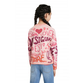 Μπλούζα με μακριά μανίκια και στάμπες, σε ροζ χρώμα DESIGUAL 285501 3