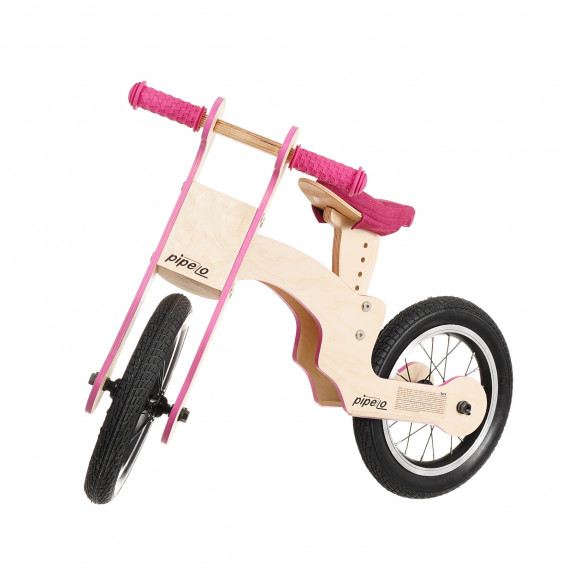 Ξύλινος τροχός ισορροπίας, Pipello, 12 &quot;, χρώμα: ροζ Pippello Bikes 286228 