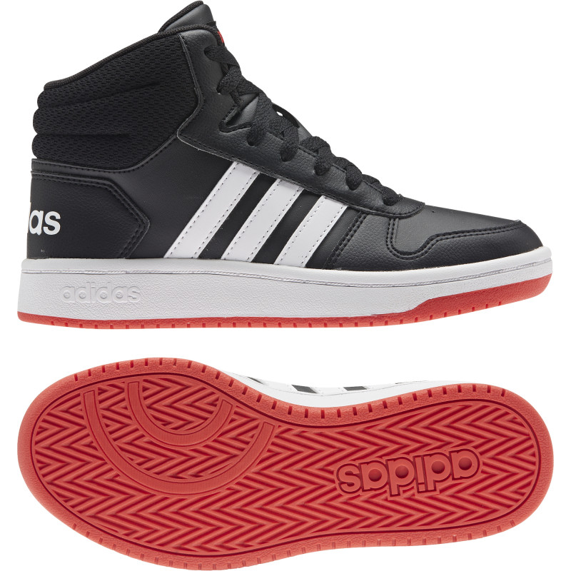 Μαύρα ψηλά sneakers Adidas HOOPS MID 2.0 K  286447