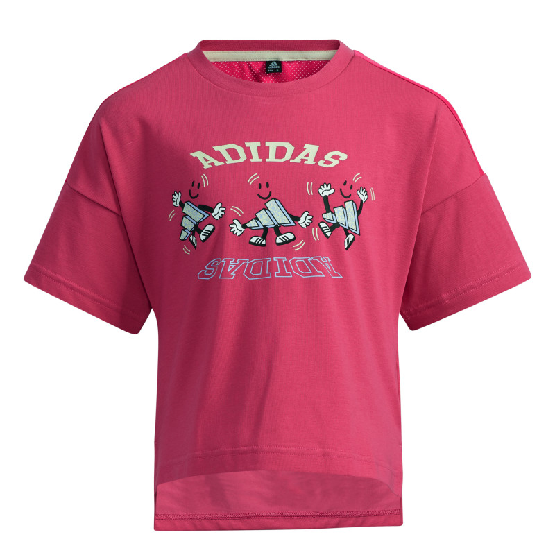 T-shirt Adidas 'Happy feet', ροζ για κορίτσια  286814