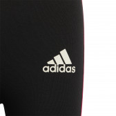 Μαύρο βαμβακερό κολάν Adidas με ροζ λεπτομέρειες Adidas 286821 3