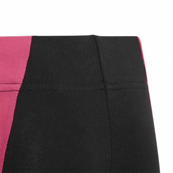 Μαύρο βαμβακερό κολάν Adidas με ροζ λεπτομέρειες Adidas 286822 4