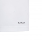 Βαμβακερό μπλουζάκι Adidas με στάμπα, λευκό για αγόρια Adidas 286849 4