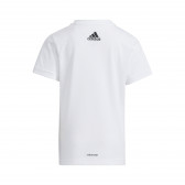 Βαμβακερό μπλουζάκι Adidas με στάμπα, λευκό για αγόρια Adidas 286850 5