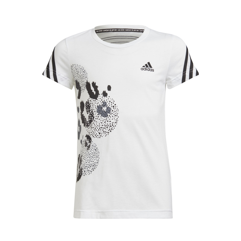 T-shirt Adidas, λευκό για κορίτσια, με στάμπα και λογότυπο  286866