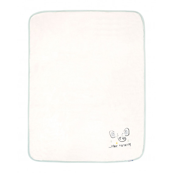 Βρεφική Κουβέρτα fleece με κέντημα Elephant Time 80 x 110 cm Kikkaboo 287857 