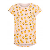 Βαμβακερή μπλούζα με κοντά μανίκια και φρουτώδες κίτρινο σχέδιο για κορίτσι Name it 28820 