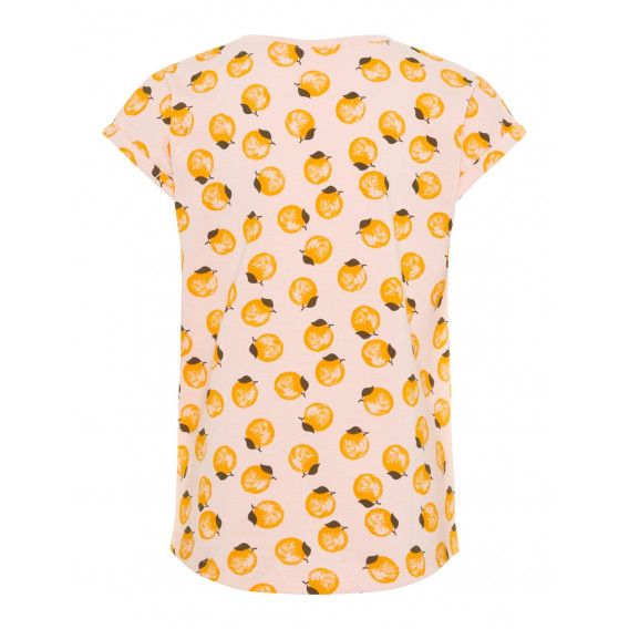 Βαμβακερή μπλούζα με κοντά μανίκια και φρουτώδες κίτρινο σχέδιο για κορίτσι Name it 28821 2