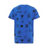 Μπλουζάκι από οργανικό βαμβάκι σε μπλε χρώμα για αγόρι Name it 28888 2
