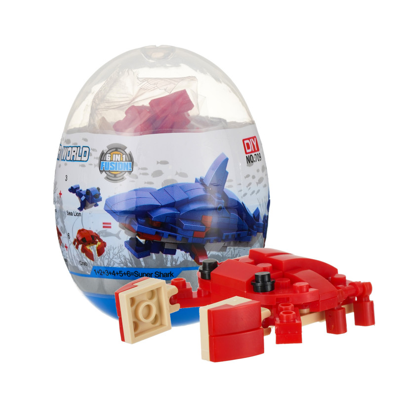 Κατασκευές 6 σε 1 με θαλάσσια ζώα σε αυγά  289389