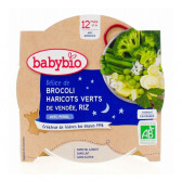 Βιολογικό Μενού "Good night" με μπρόκολο, πράσινα φασόλια, μπιζέλια, πατάτες και ρύζι, μπολ 230 γρ. Babybio 289496 