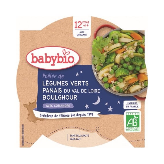 Βιολογικό μενού με λαχανικά, παστινάκι και πληγούρι, μπολ 230 γρ. Babybio 289519 