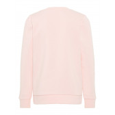 Ροζ βαμβακερή μπλούζα με τρισδιάστατο απλικέ ροδάκινο για κορίτσι Name it 28970 2