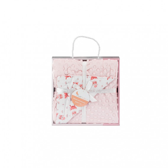Βρεφική κουβέρτα PARACAIDISTA, 80 x 110 cm, ροζ Inter Baby 289703 2