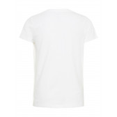Βαμβακερή μπλούζα λευκού χρώματος με διακριτικές πούλιες Name it 28973 2