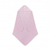 Βρεφική πετσέτα μπάνιου SWING σετ με λάμπα Αστεράκι, 100 x 100 cm, ροζ Inter Baby 289779 2