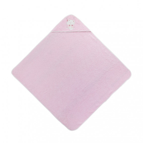 Βρεφική πετσέτα μπάνιου SWING σετ με λάμπα Αστεράκι, 100 x 100 cm, ροζ Inter Baby 289780 3