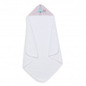 Βρεφική πετσέτα μπάνιου TIPI OSO σετ με φωτιστικό Αστεράκι, 100 x 100 cm, λευκό και ροζ Inter Baby 289789 2