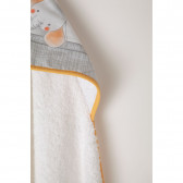 Βρεφική πετσέτα μπάνιου ANIMALITOS, 100 x 100 cm, πορτοκαλί και λευκό Inter Baby 289813 3