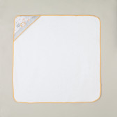Βρεφική πετσέτα μπάνιου ANIMALITOS, 100 x 100 cm, πορτοκαλί και λευκό Inter Baby 289817 7