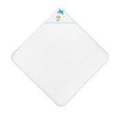 Βρεφική πετσέτα μπάνιου PARACAIDISTA, 100 x 100 cm, λευκή και μπλε Inter Baby 289821 2