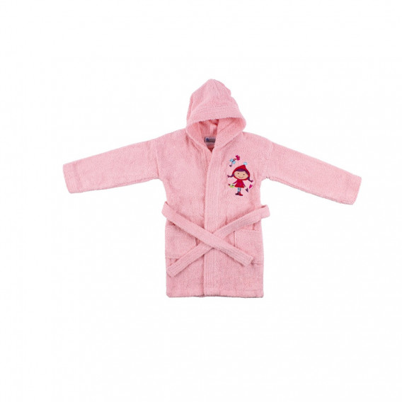 Μπουρνούζι με χαρούμενη διακόσμηση, μέγεθος 0-2 ετών, ροζ Inter Baby 289835 