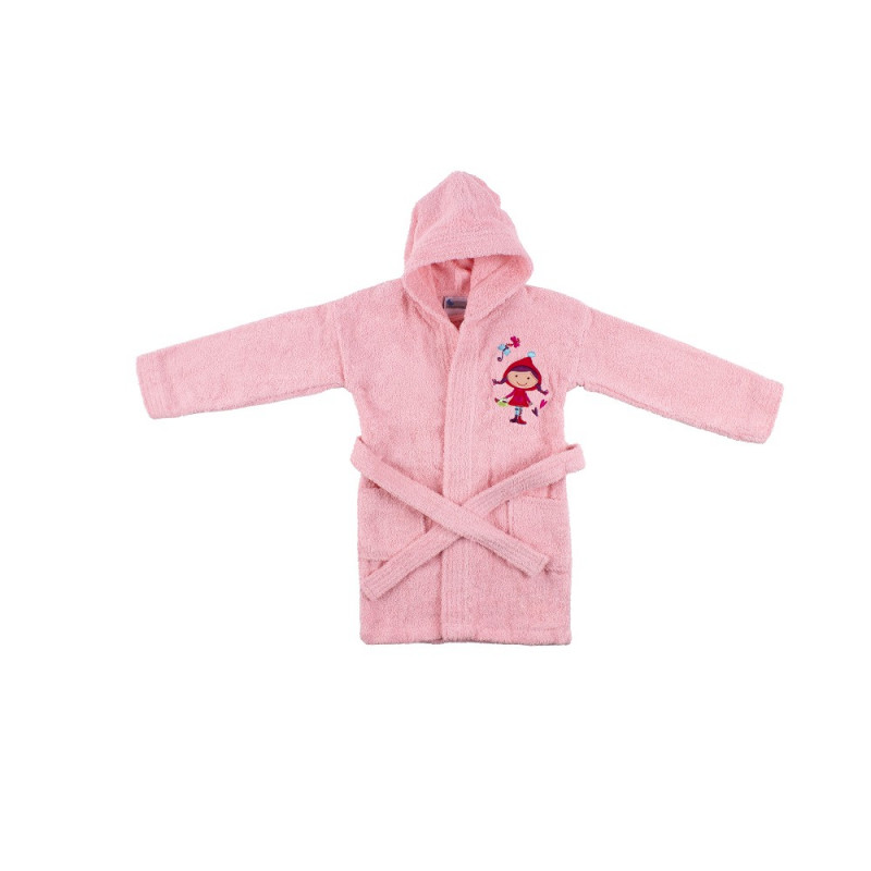 Μπουρνούζι με χαρούμενη διακόσμηση, μέγεθος 0-2 ετών, ροζ  289835