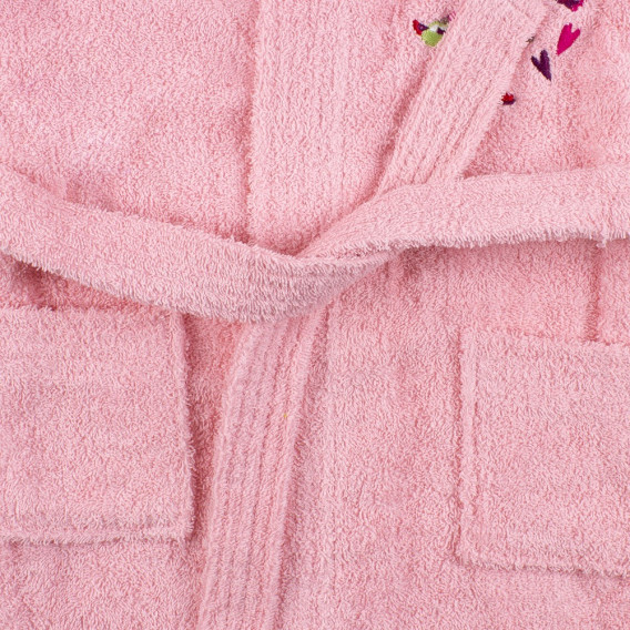 Μπουρνούζι με χαρούμενη διακόσμηση, μέγεθος 0-2 ετών, ροζ Inter Baby 289837 4