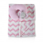 Κουβέρτα με μαξιλάρι Sammy, 90 x 75 cm, ροζ CANGAROO 289901 