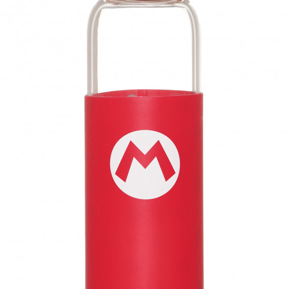 Γυάλινο μπουκάλι με θήκη σιλικόνης Mario, 585 ml Super Mario 290182 3