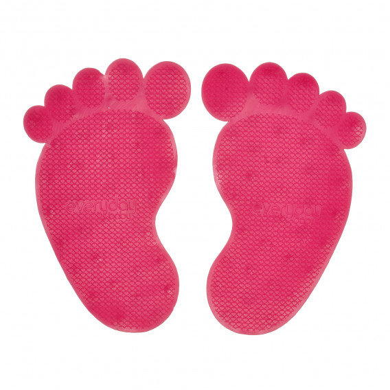 Αντιολισθητικά χαλιά μπάνιου με πόδια σε ροζ χρώμα Everyday baby 290534 3