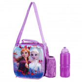 Σετ πολυεστερικής θερμομονωτικής τσάντας, με τρισδιάστατη εικόνα και αθλητικού μπουκαλιού 530 ml, FROZEN II Frozen 290599 